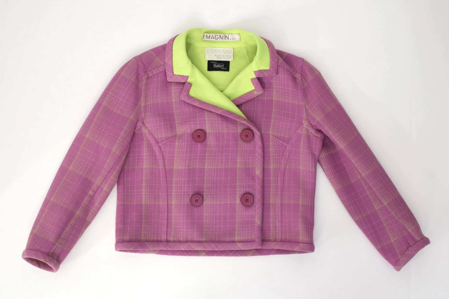 1960s Fabiani Wool Tartan Dress Set