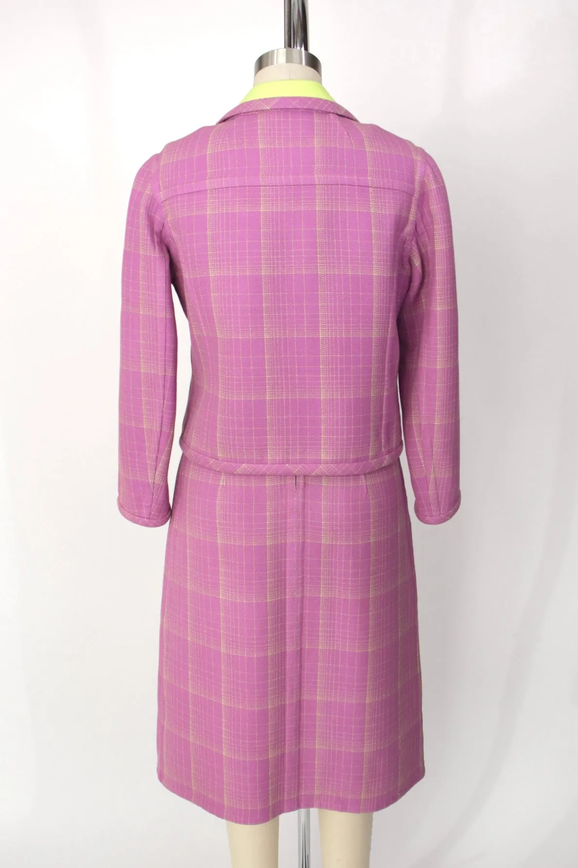 1960s Fabiani Wool Tartan Dress Set