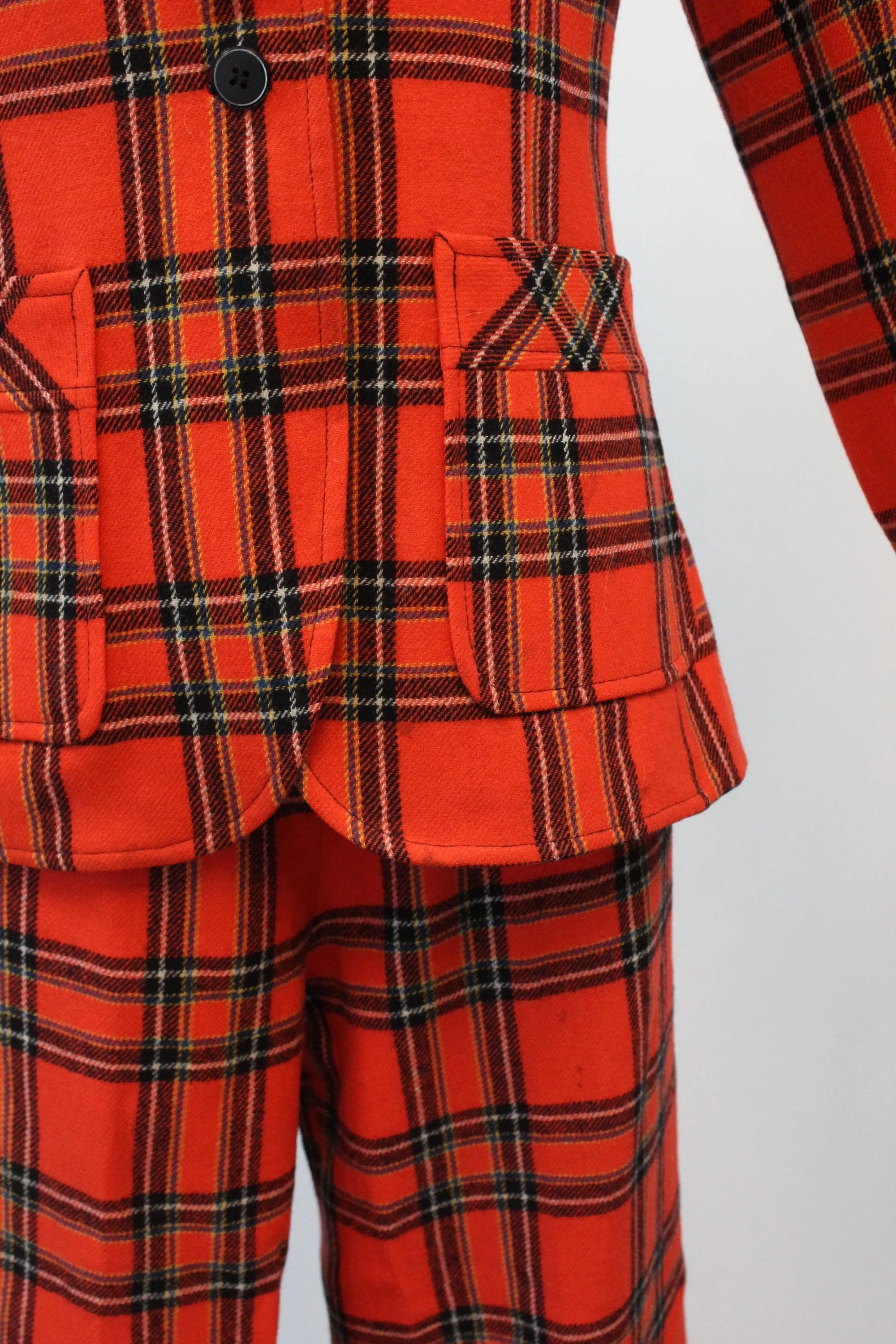 1970s PENDLETON pantsuit PLAID jacket medium | new fall winter