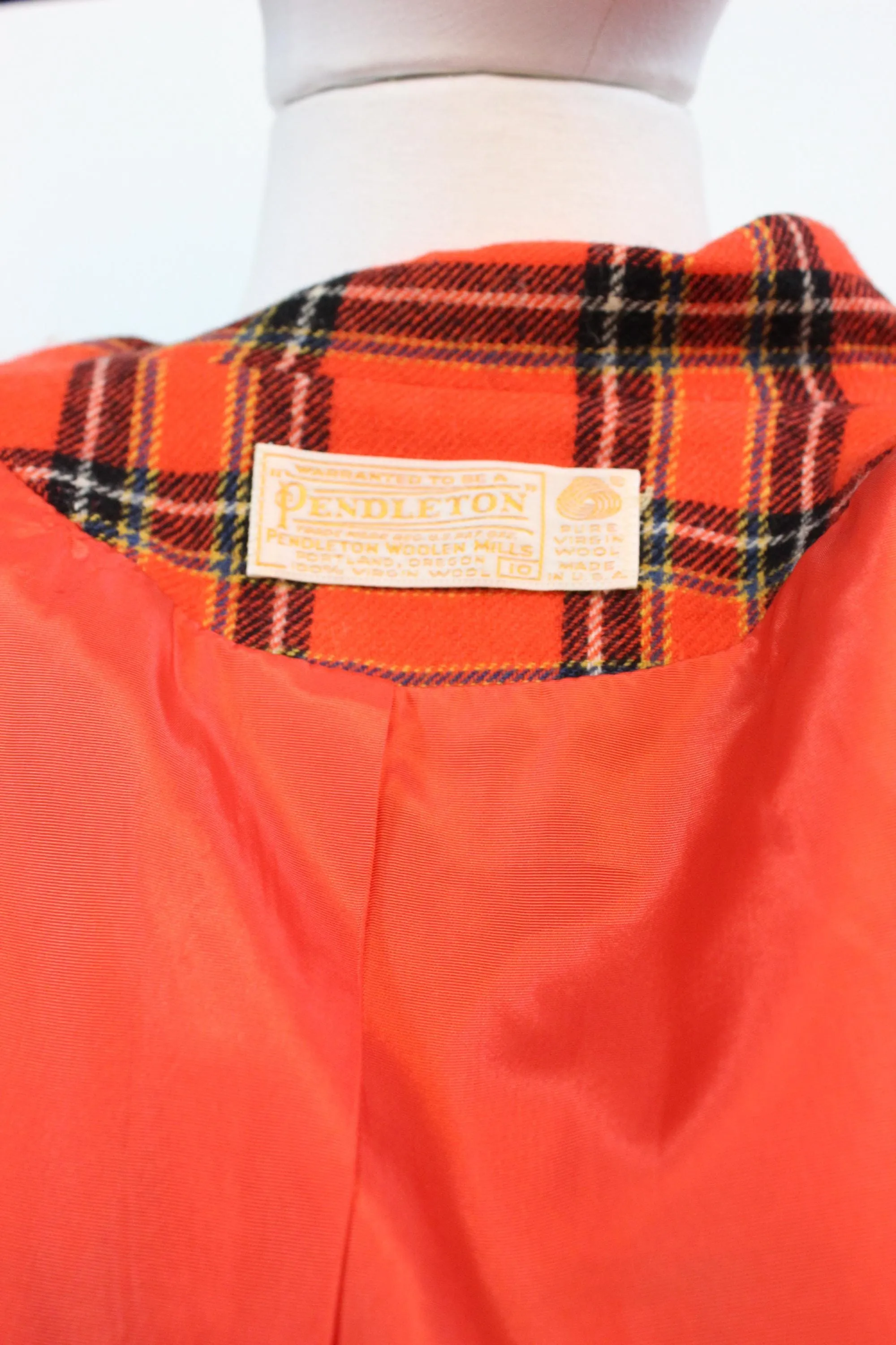 1970s PENDLETON pantsuit PLAID jacket medium | new fall winter