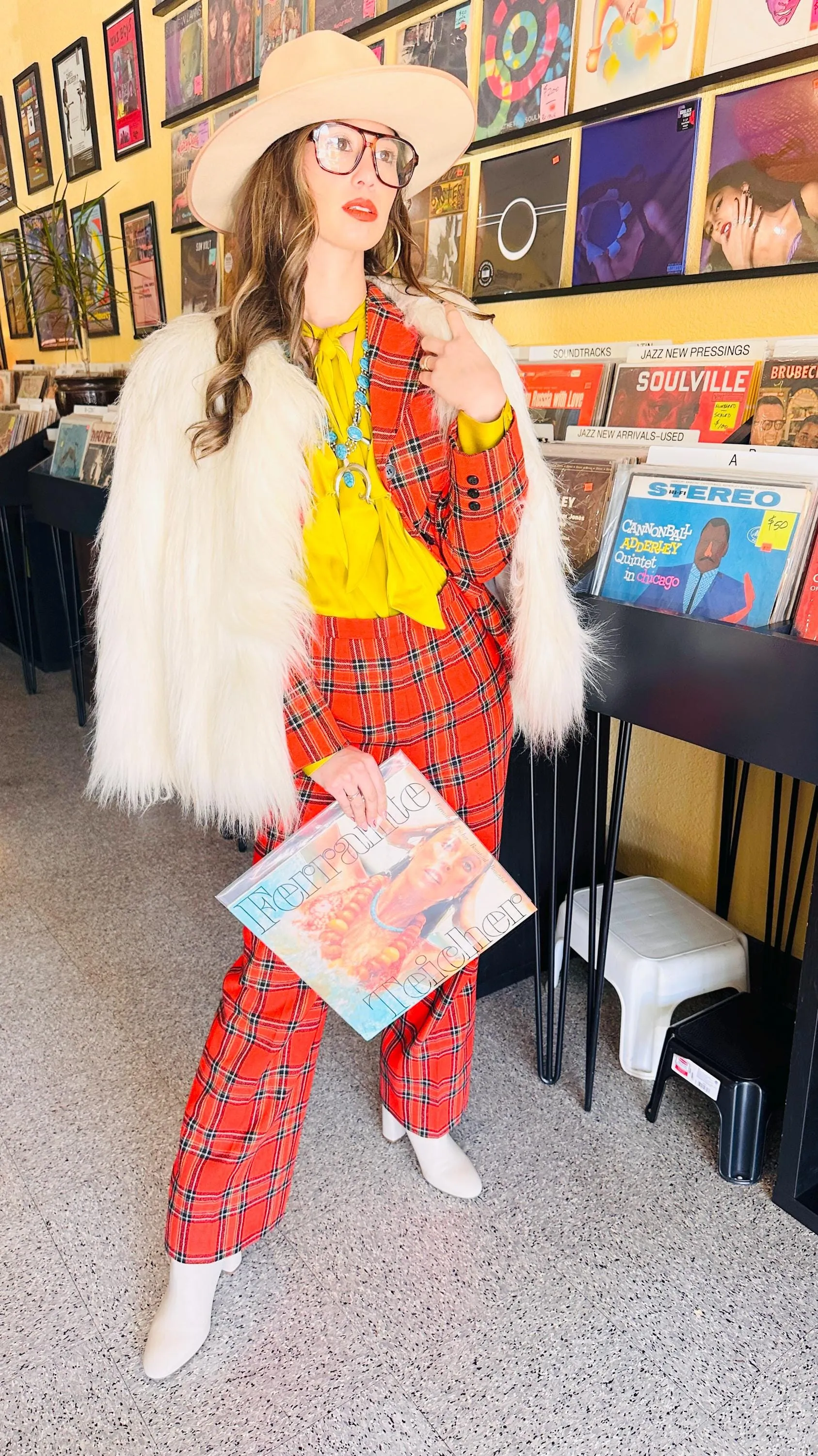 1970s PENDLETON pantsuit PLAID jacket medium | new fall winter