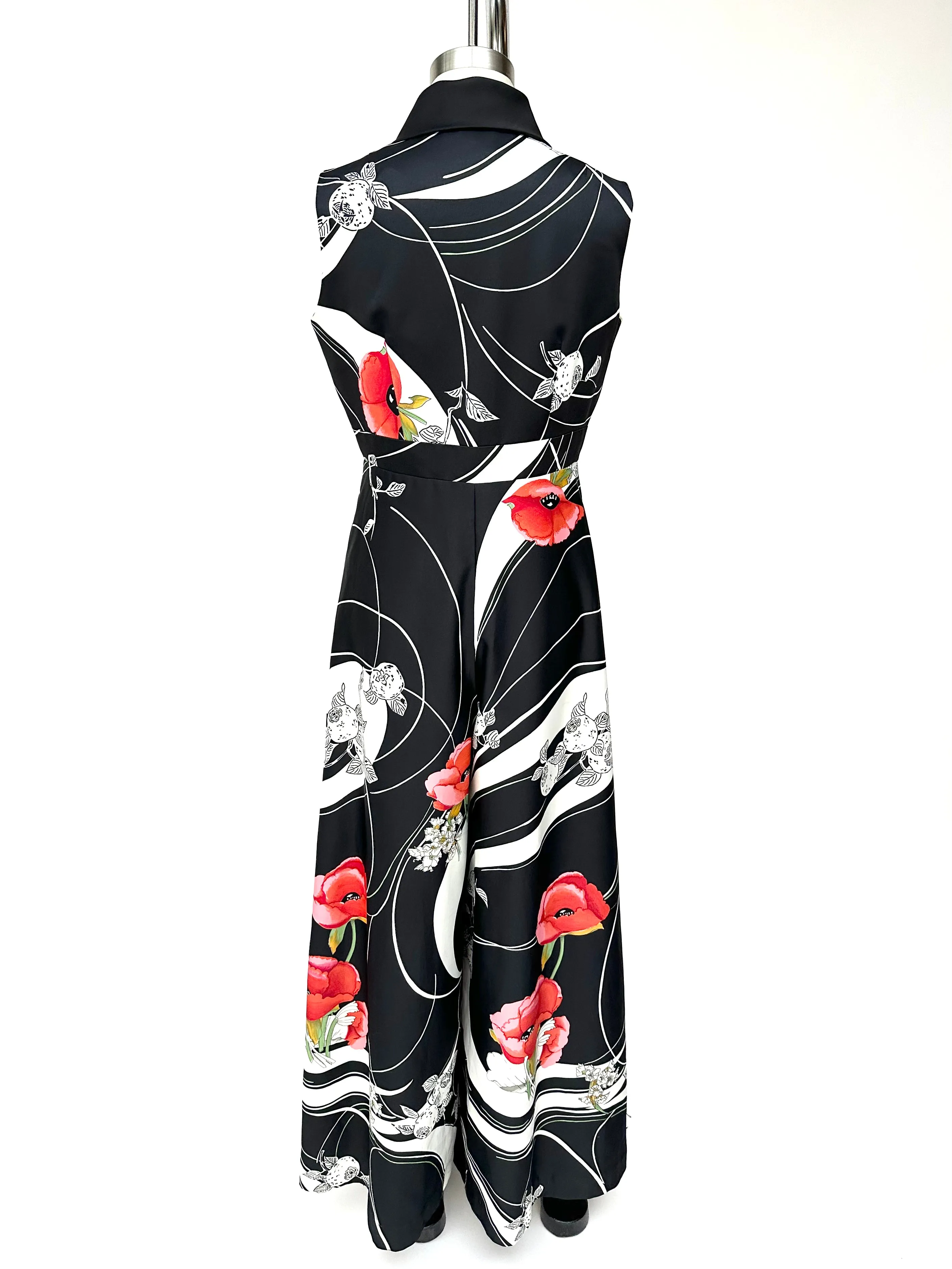 1970s Tori Richard Palazzo Printed Jumpsuit