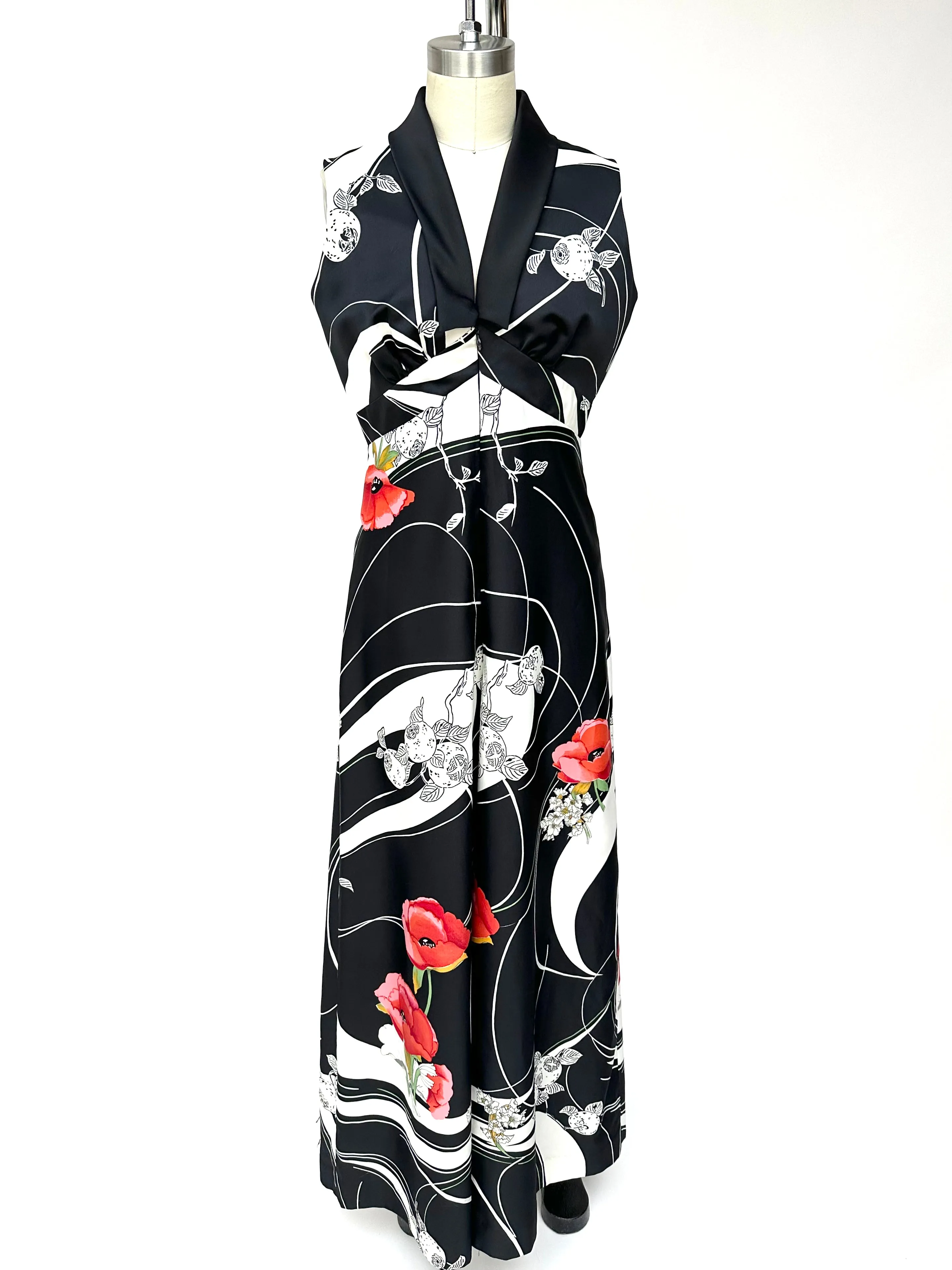 1970s Tori Richard Palazzo Printed Jumpsuit