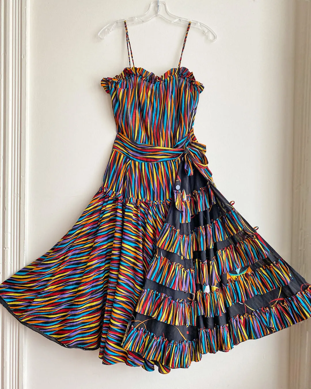 1980s Bodysuit & Reversible Skirt Set