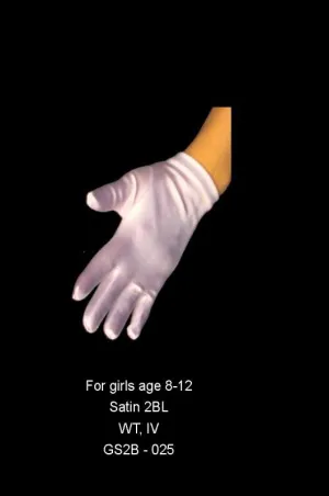1st Class Bridal Size Child 8-12 GS2B White Gloves