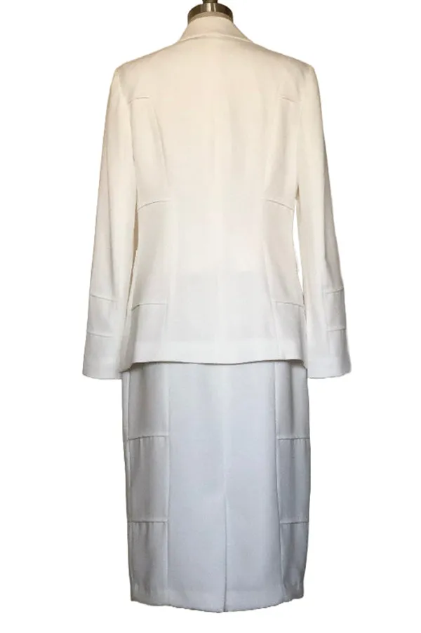 2pc Skirt Suit with Tucking Detail - Style #K206S