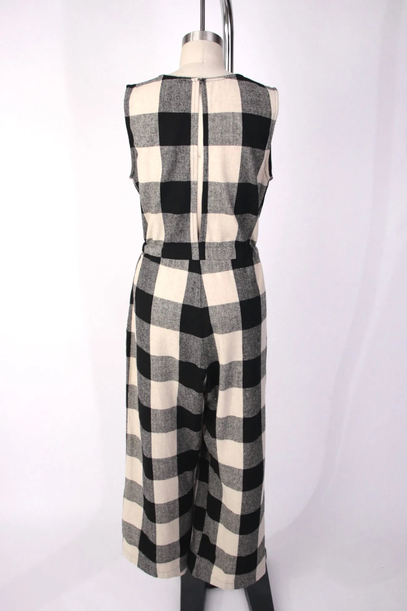 Ali Golden Raw Silk Checkered Jumpsuit