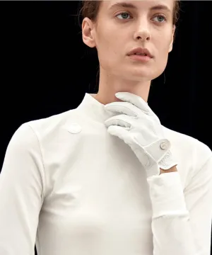 Anell Golf Blanc Leather Glove - White