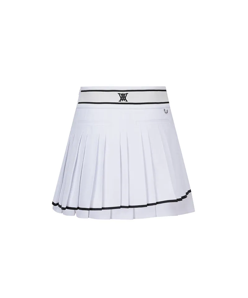 ANEW Golf Women's Asymmetry Pleats Skirt - White