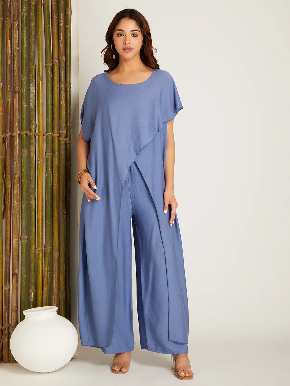 ASYMMETRICAL TUNIC & PANT SET