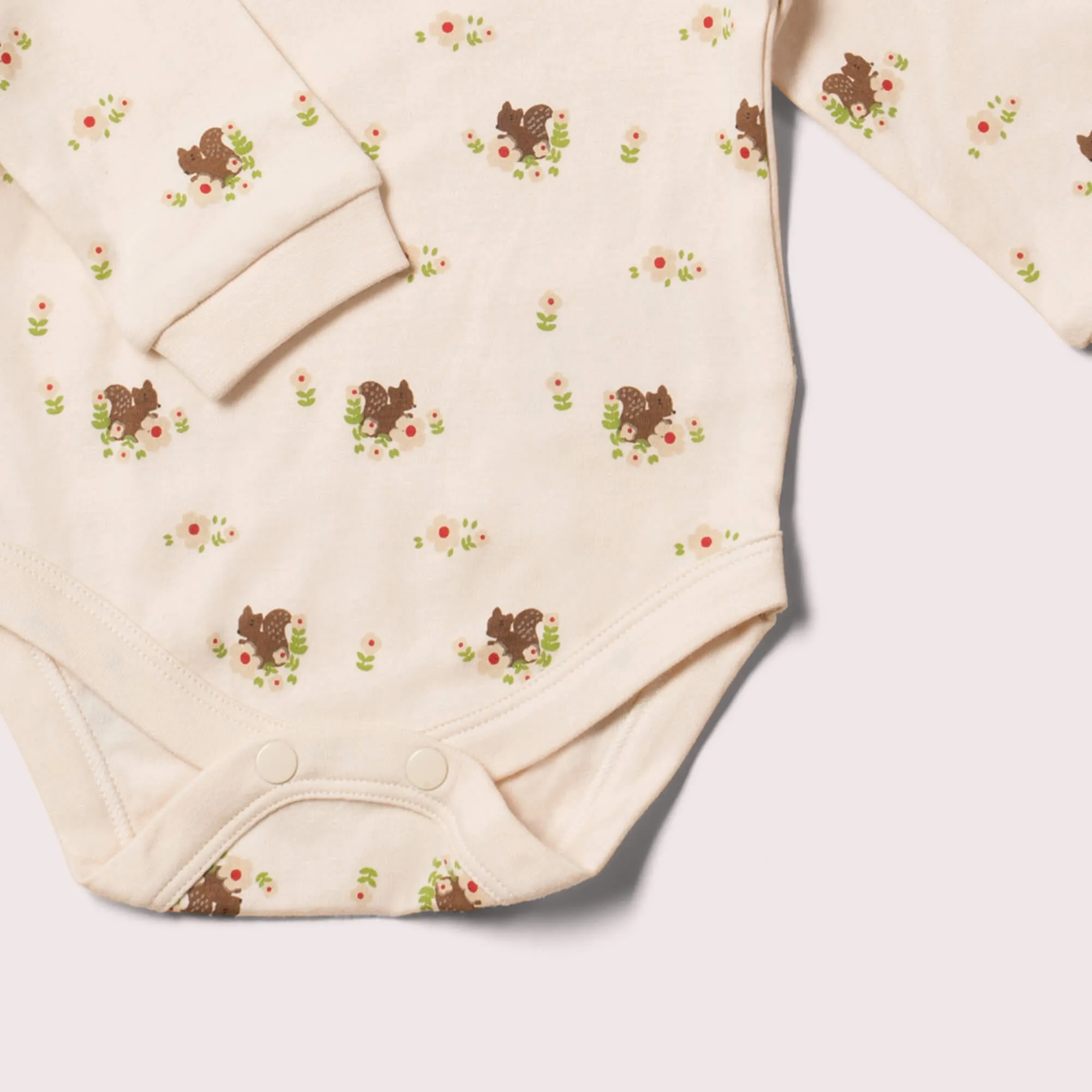 Autumn Squirrel Organic Baby Bodysuit Set