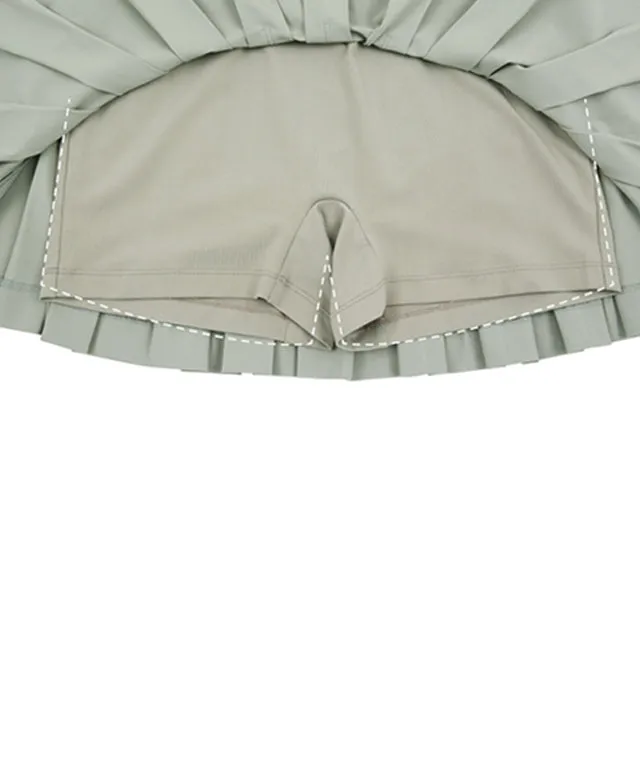AVEN Women's  Banded Pleated Skirt - Mint