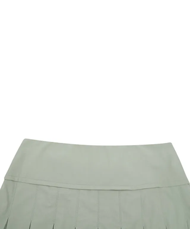 AVEN Women's  Banded Pleated Skirt - Mint