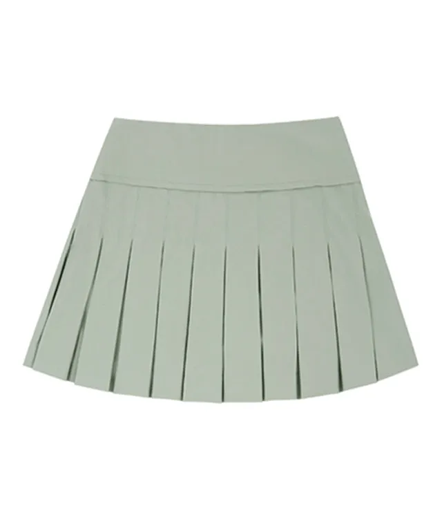 AVEN Women's  Banded Pleated Skirt - Mint