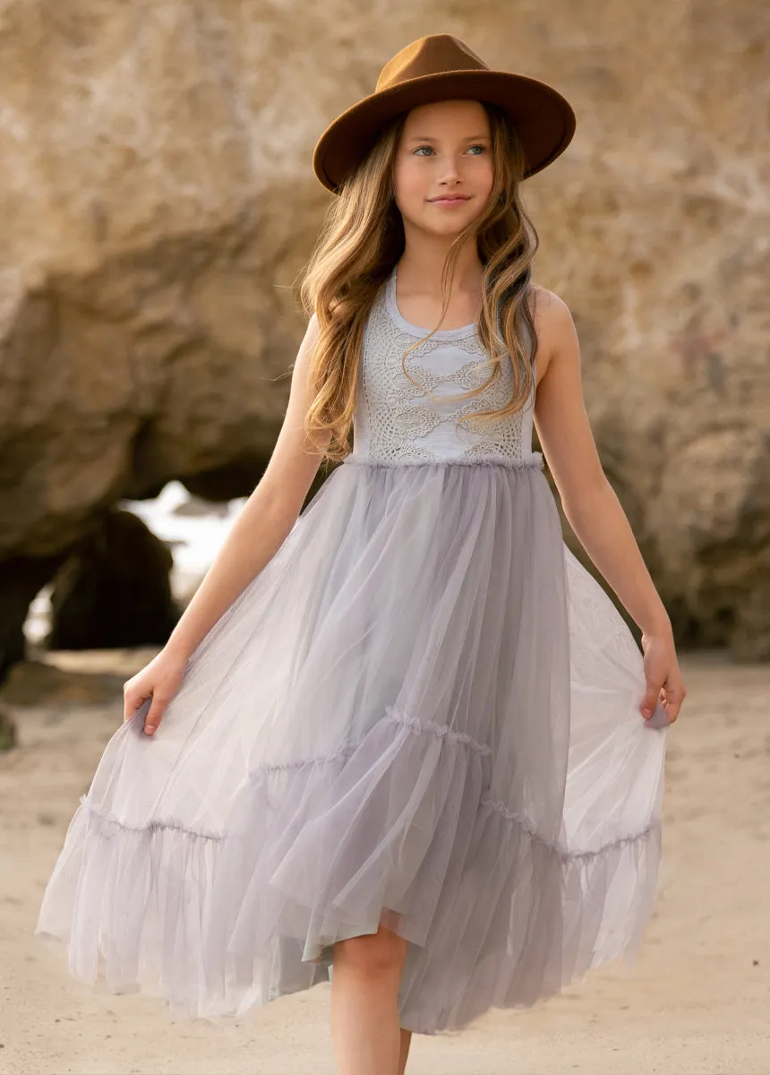 Averie Dress in Barely Blue