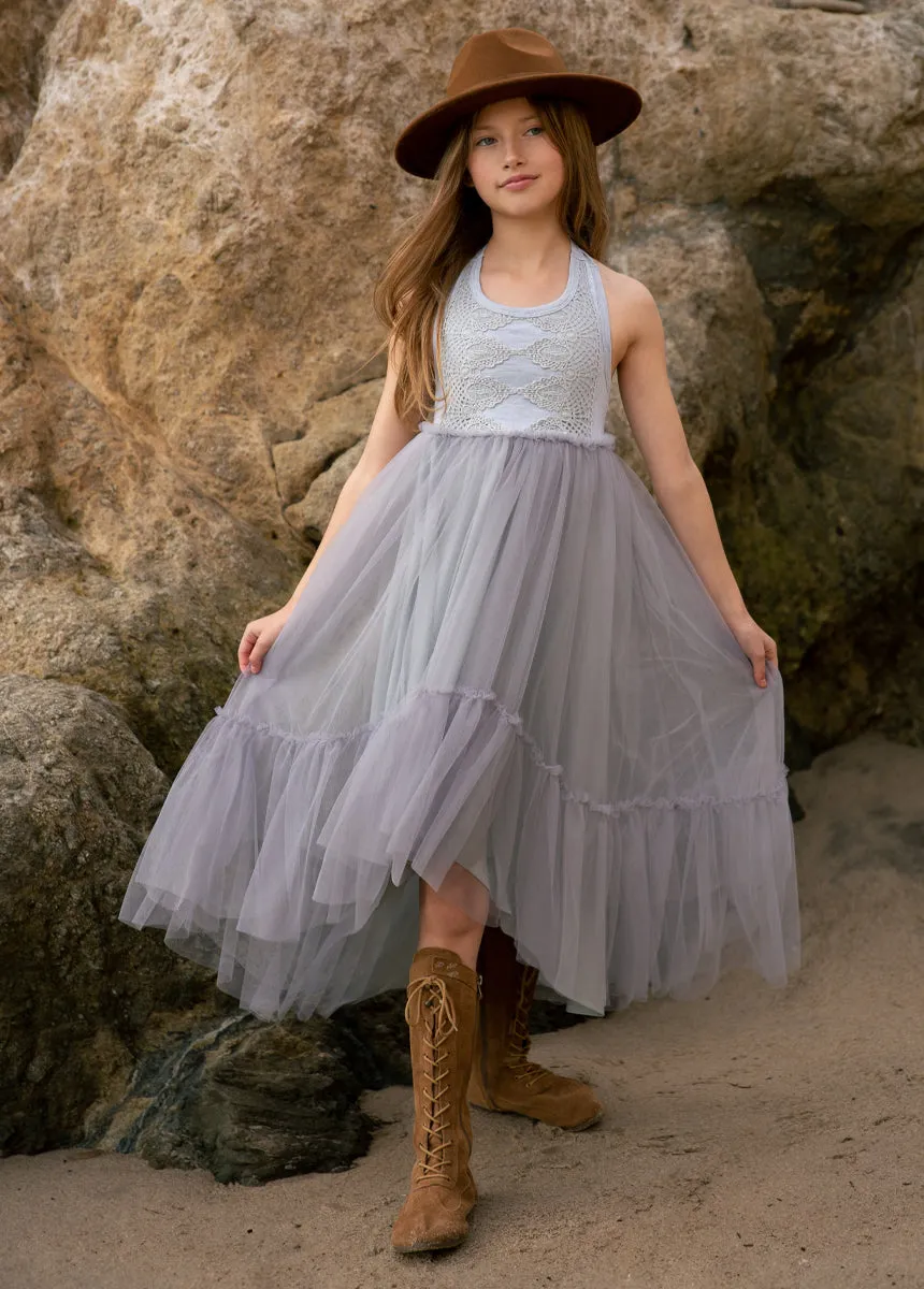 Averie Dress in Barely Blue