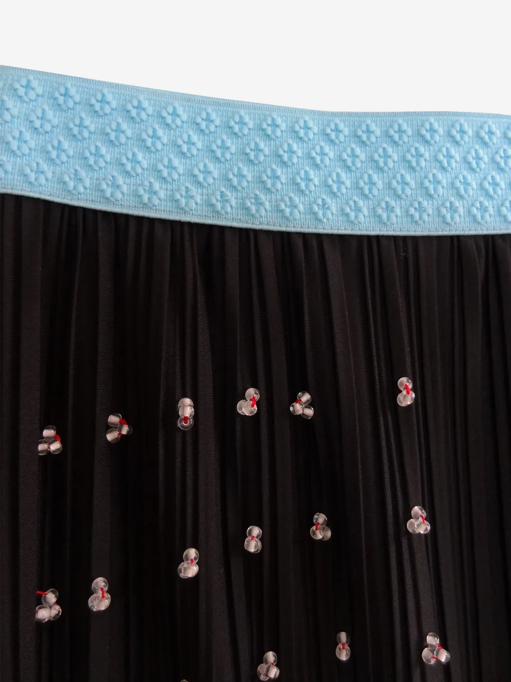 Bead Pleat Skirt Mini