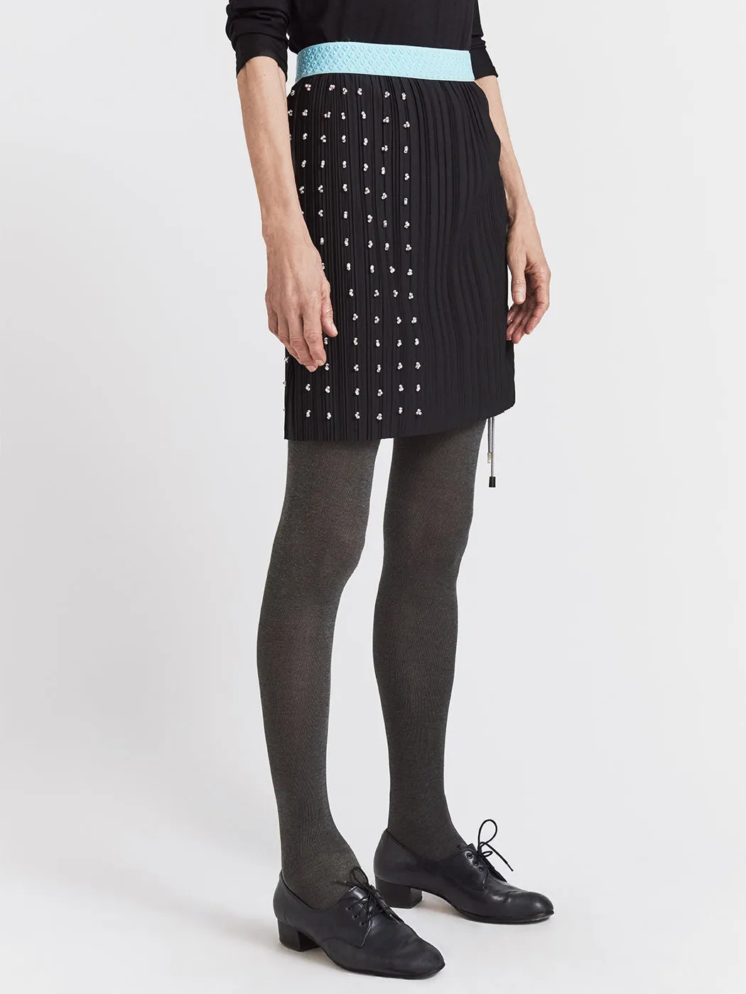 Bead Pleat Skirt Mini