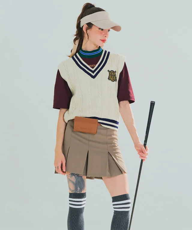 BENECIA 12 Wide Pleated - Brown