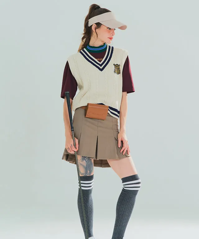 BENECIA 12 Wide Pleated - Brown