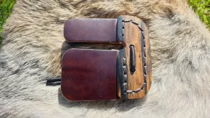 Black and White Ebony Split Finger Tab - SPECIAL ORDER