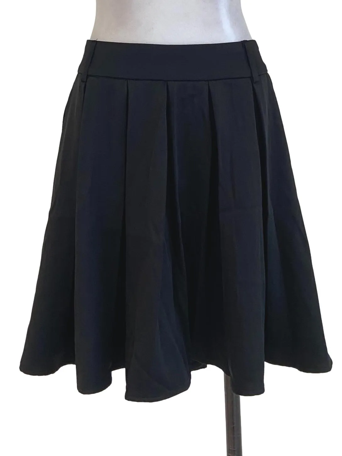 Black Knife Pleated Skirt