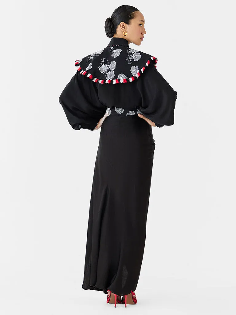Black Tulip Batwing Shirt & Skirt Co-ord