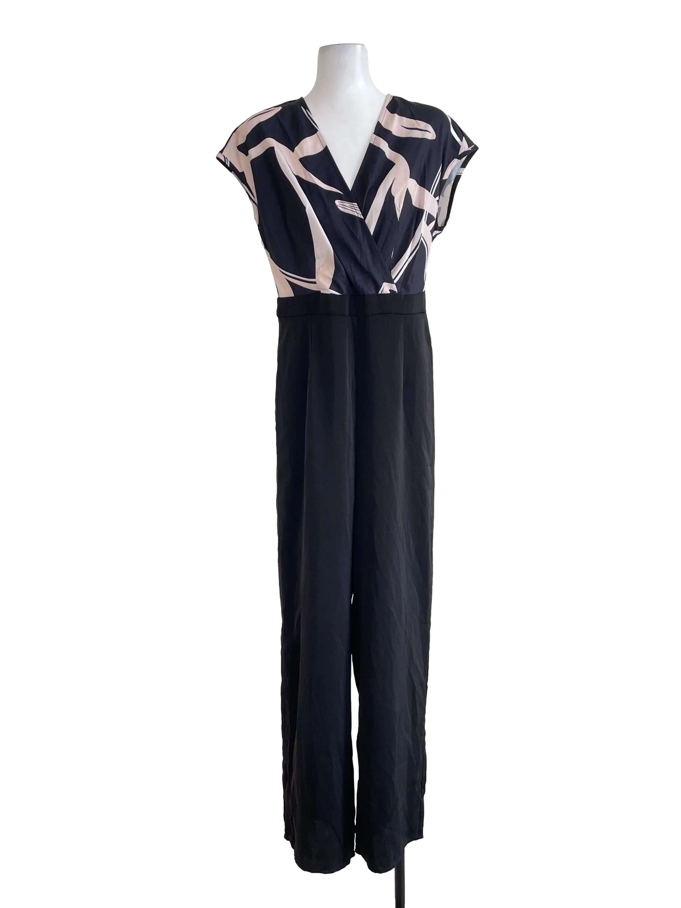 Black V Neck Jumpsuit