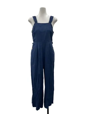 Blue Square Neck Jumpsuit