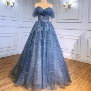 Blue Sweetheart Evening Dresses Gowns
