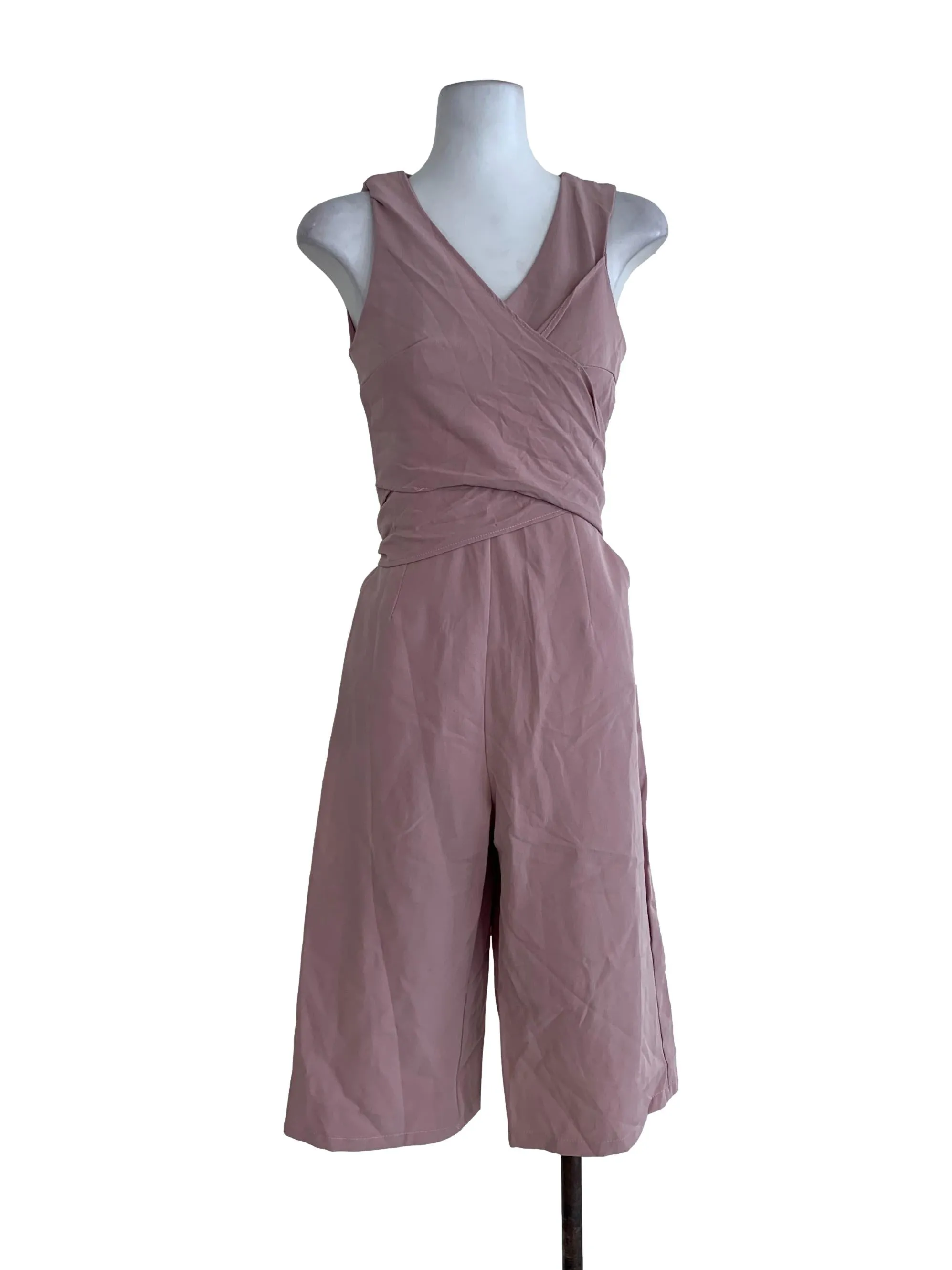 Blush Pink Plain Jumpsuit