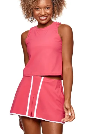 Box Pleated Tennis Skirt Geranium