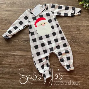 Buffalo Plaid Santa Jumpsuit