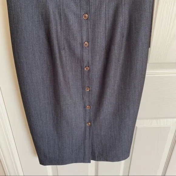Calvin Klein Denim Puff-Sleeve Sheath Dress in Blue Size 6P