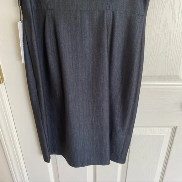 Calvin Klein Denim Puff-Sleeve Sheath Dress in Blue Size 6P