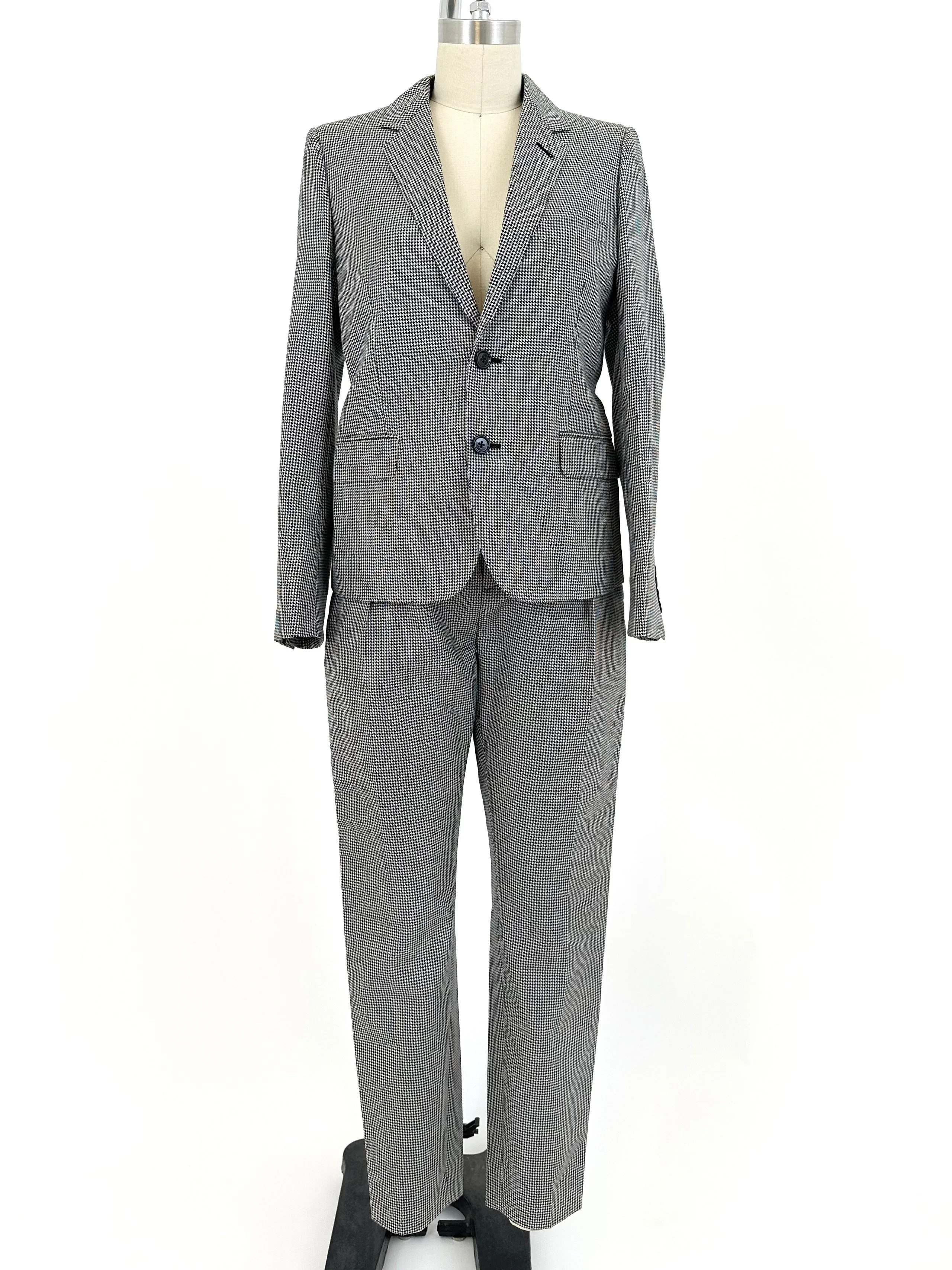 Celine Wool & Mohair Houndstooth Pantsuit*
