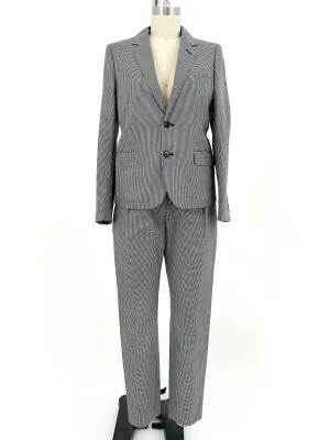 Celine Wool & Mohair Houndstooth Pantsuit*