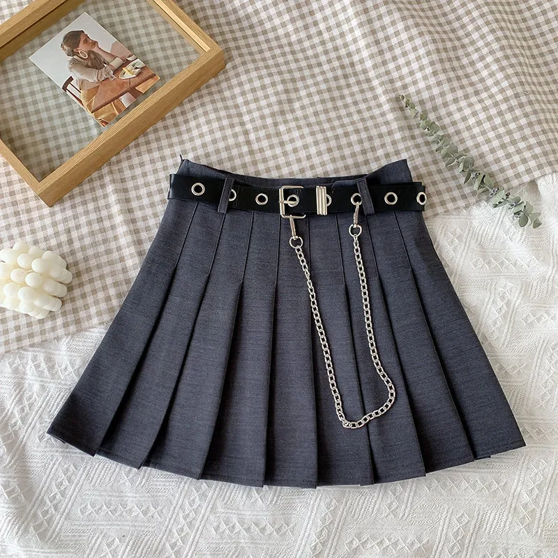 Chain Pleated Skirt UB98657