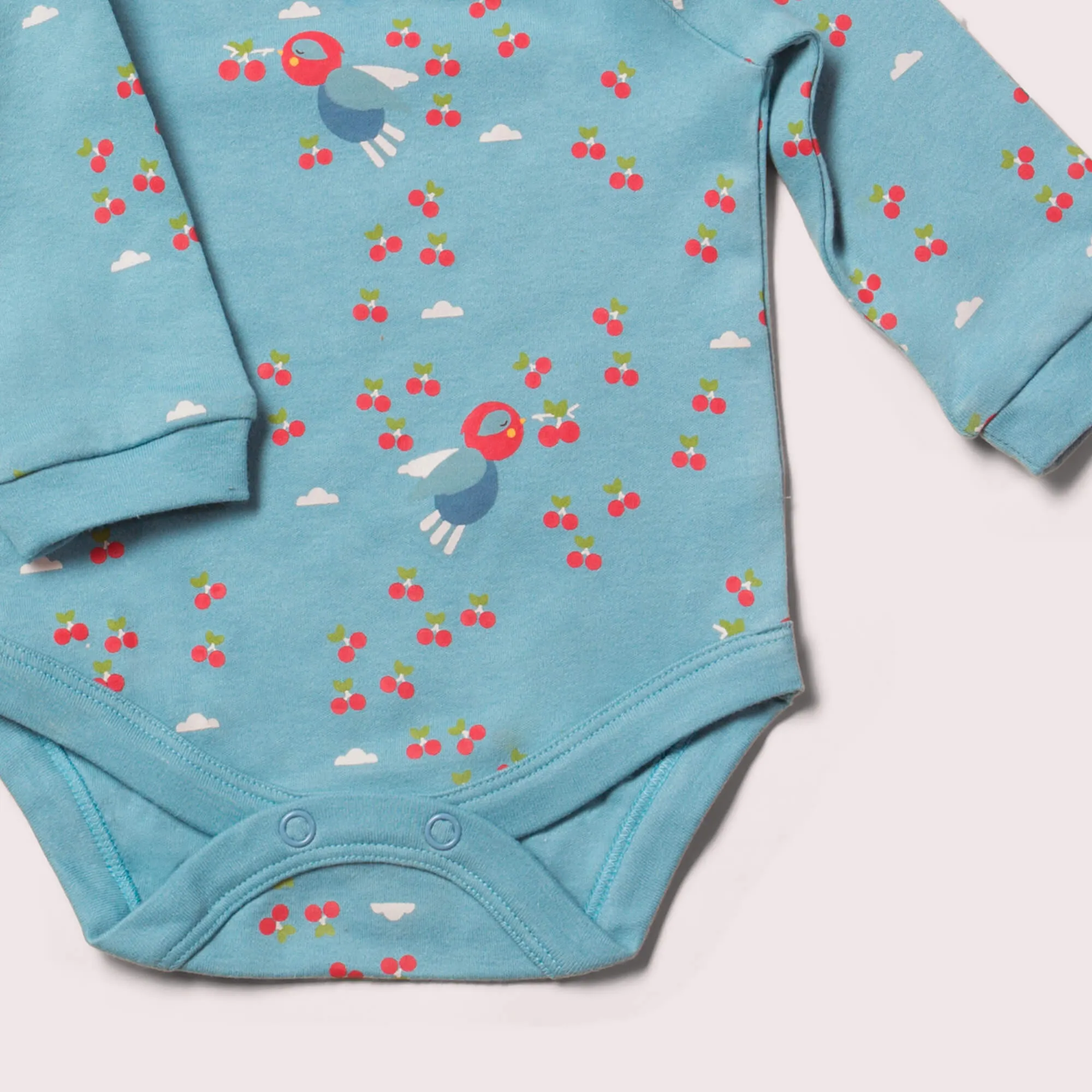 Cherry Blossom Organic Baby Bodysuit Set