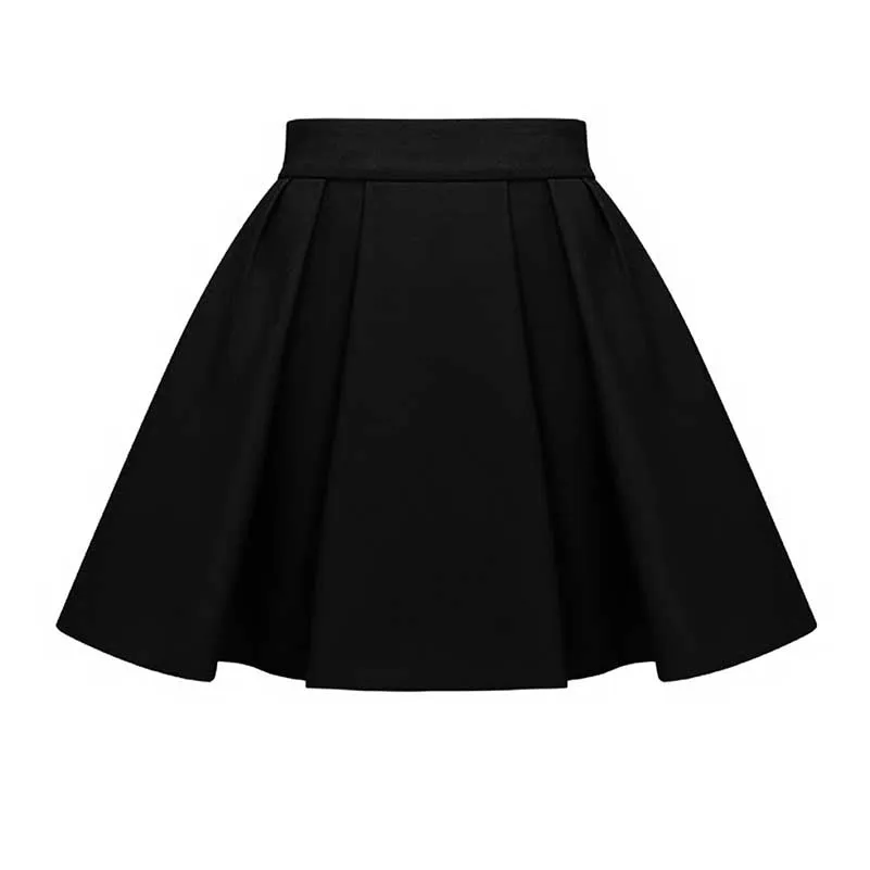 Chic U-Neck Buttons Tank Top   Mini Skirt Suit