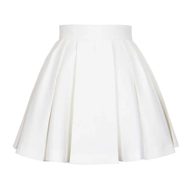 Chic U-Neck Buttons Tank Top   Mini Skirt Suit