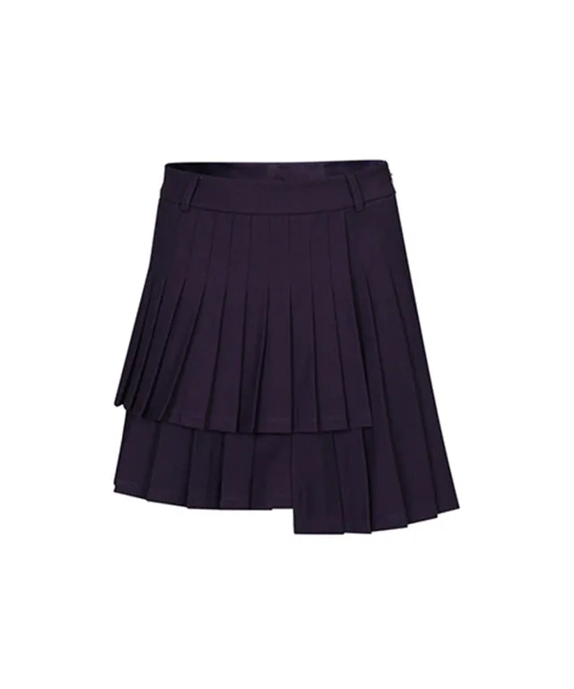 CHUCUCHU Double Pleated Skirt - Purple