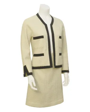 Cream Boucle Haute Couture Jacket and Skirt from 1986/1987