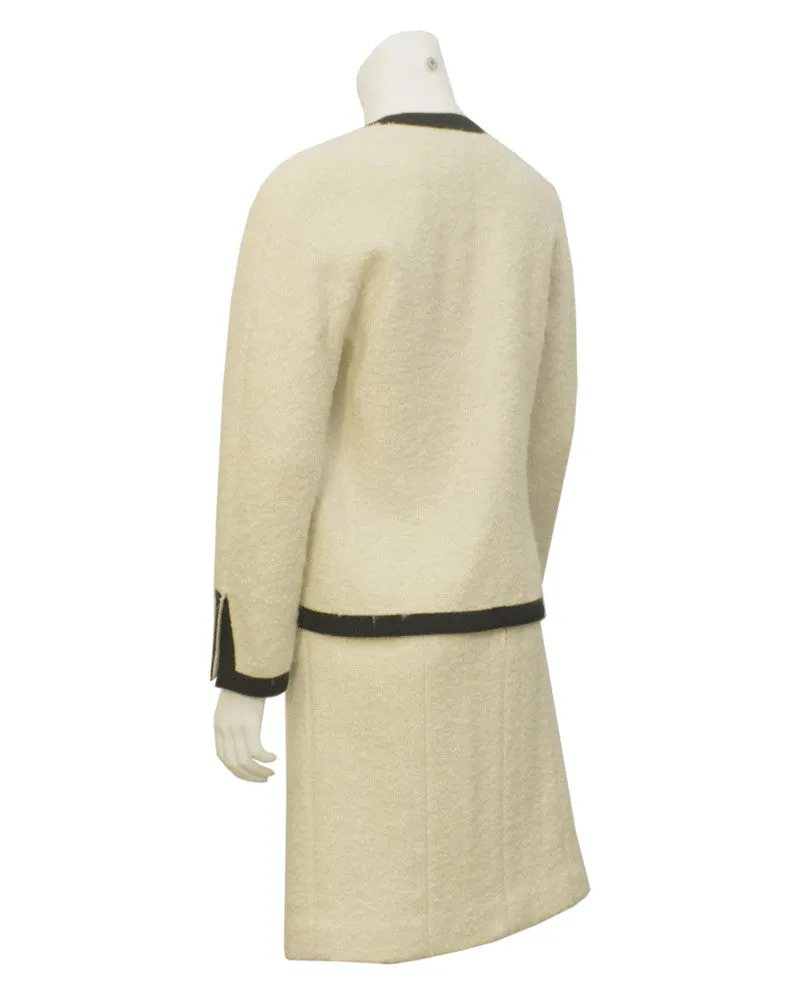 Cream Boucle Haute Couture Jacket and Skirt from 1986/1987