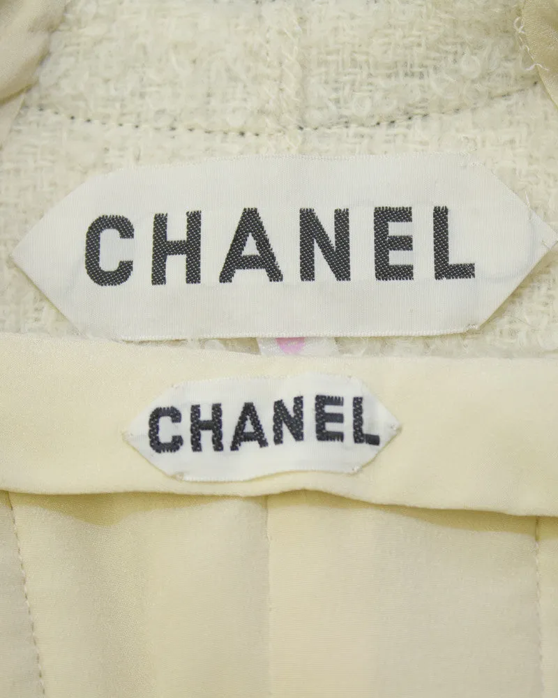 Cream Boucle Haute Couture Jacket and Skirt from 1986/1987