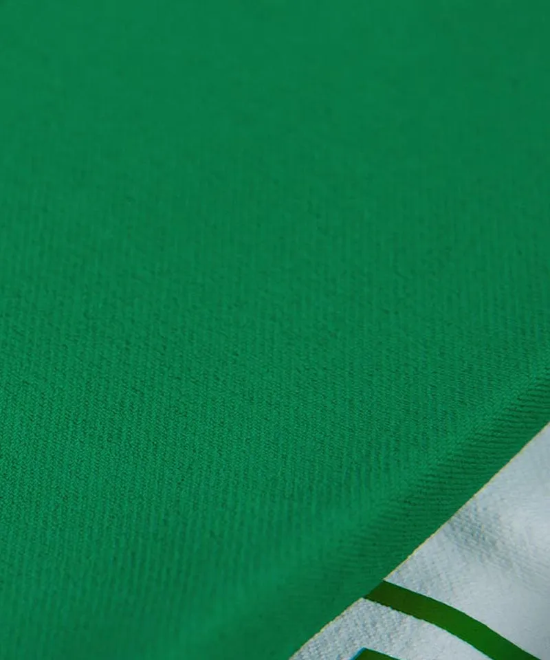 CREVE NINE: Logo Swing Pleated Skirt - Green