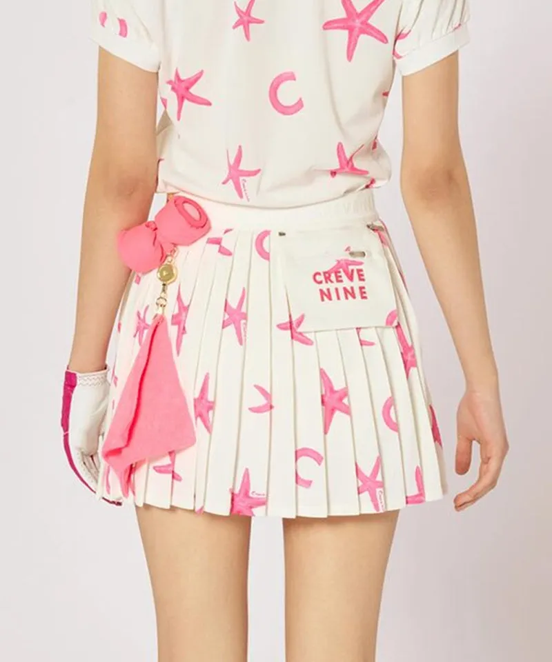 CREVE NINE: Marine Star Pleated Skirt - 2 Colors
