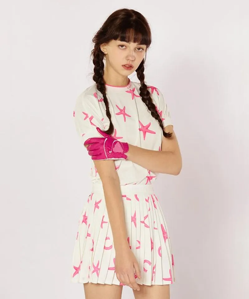 CREVE NINE: Marine Star Pleated Skirt - 2 Colors