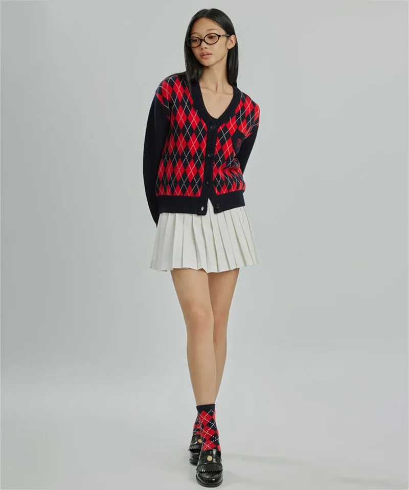 CREVE NINE: Shibori Pleated Skirt - Ivory