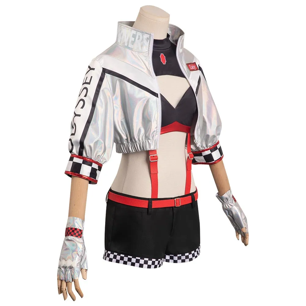 Cyberpunk Edgerunner Lucy Racing Jacket  Cosplay Costume Fancy Outfit Halloween Carnival Suit